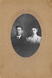 Edmund Dooley and Elva Clark wedding photo, October 17, 1906.  He was 20 years old (Sept. 22, 1886) and she was 18 (July 11, 1888).